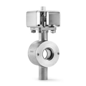 Stainless Steel Wafer Ball Sector Valve Bareshaft with Actuator Mounting Bracket