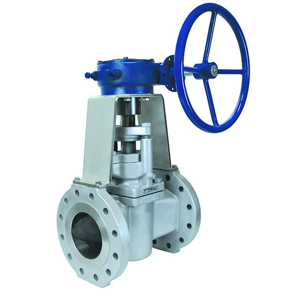 Carbon Steel Flanged Severe Service Plug Valve with Gearbox and Handwheel