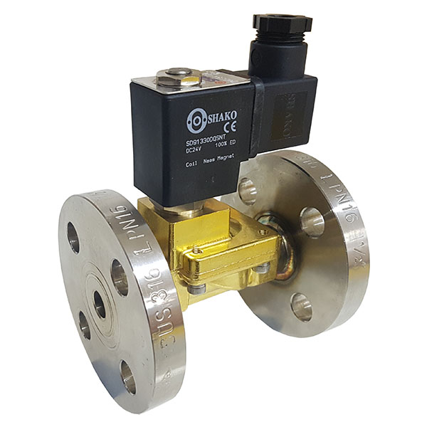 Flanged Solenoid Valves Stainless Steel Flanged PN16 2 Way Solenoid Valve with 24VDC Coil